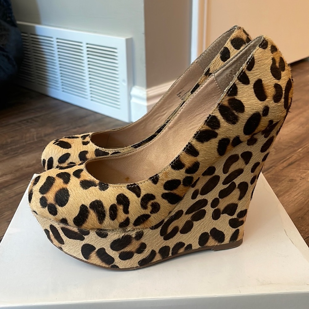Steve Madden Leopard Platform Wedge